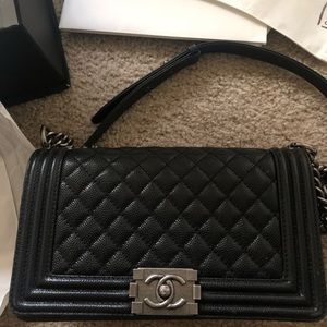 Chanel caviar black